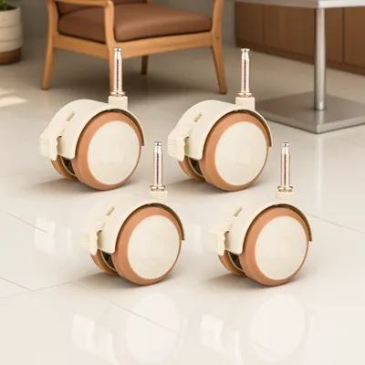 Baby Nursery Cart - 4Pcs Baby Cot Wheels Swivel Rubber