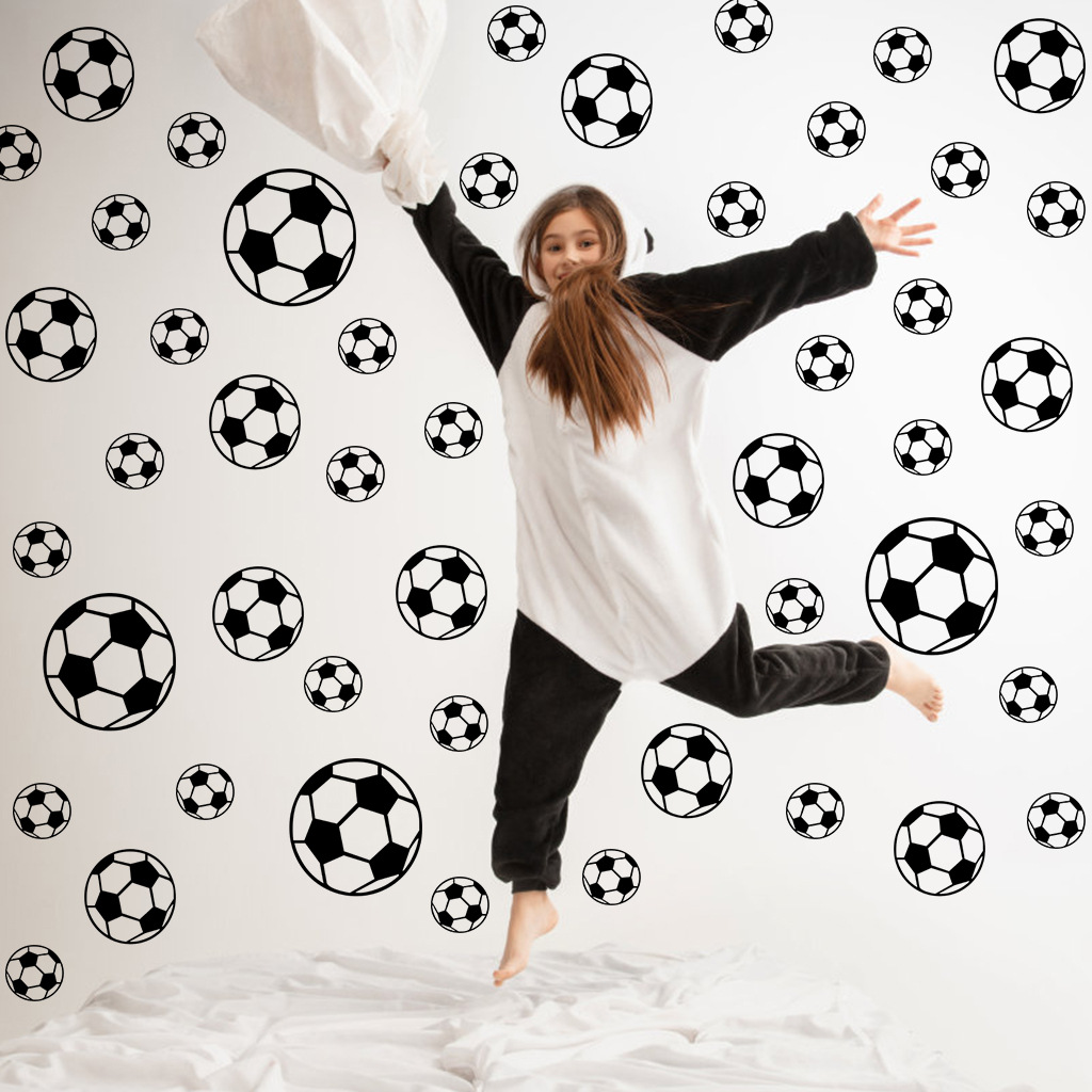 Baby Nursery Wall Mural - 43Pcs Football Wall Stickers For Children's