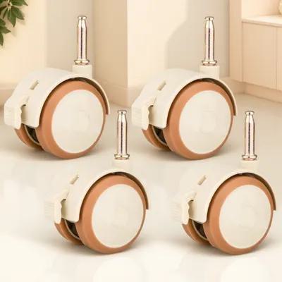 Baby Nursery Cart - 4Pcs Rubber Swivel Caster Wheels Silent