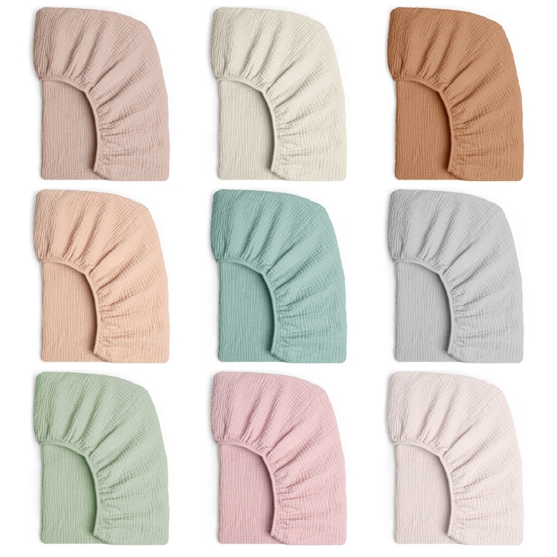 Baby Nursery Pillow - Soft Breathable Muslin Cotton Baby Fitted