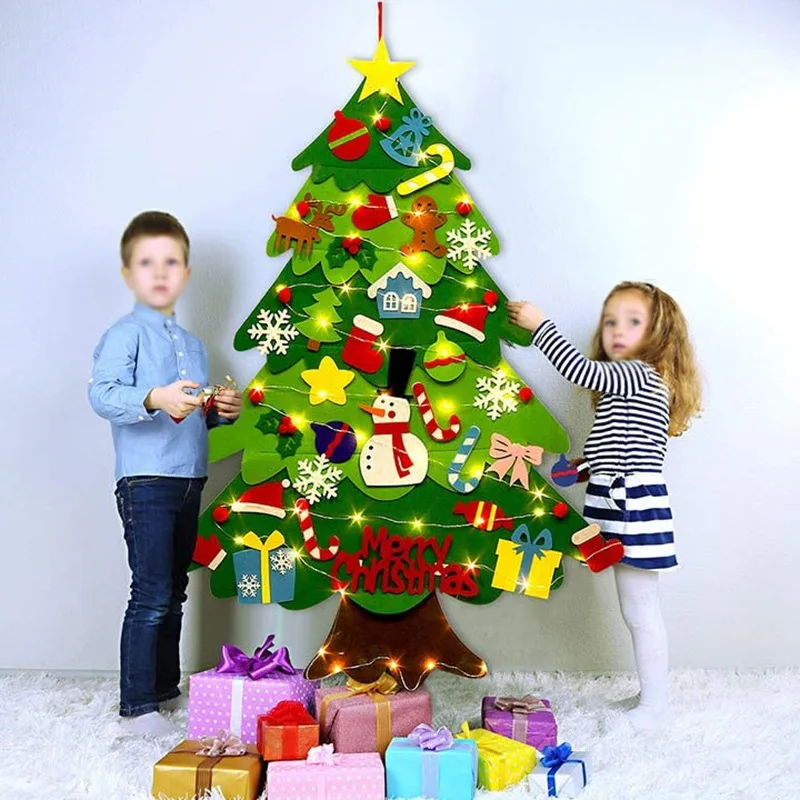Baby Nursery Wall Lights - DIY Felt Christmas Tree for Toddler