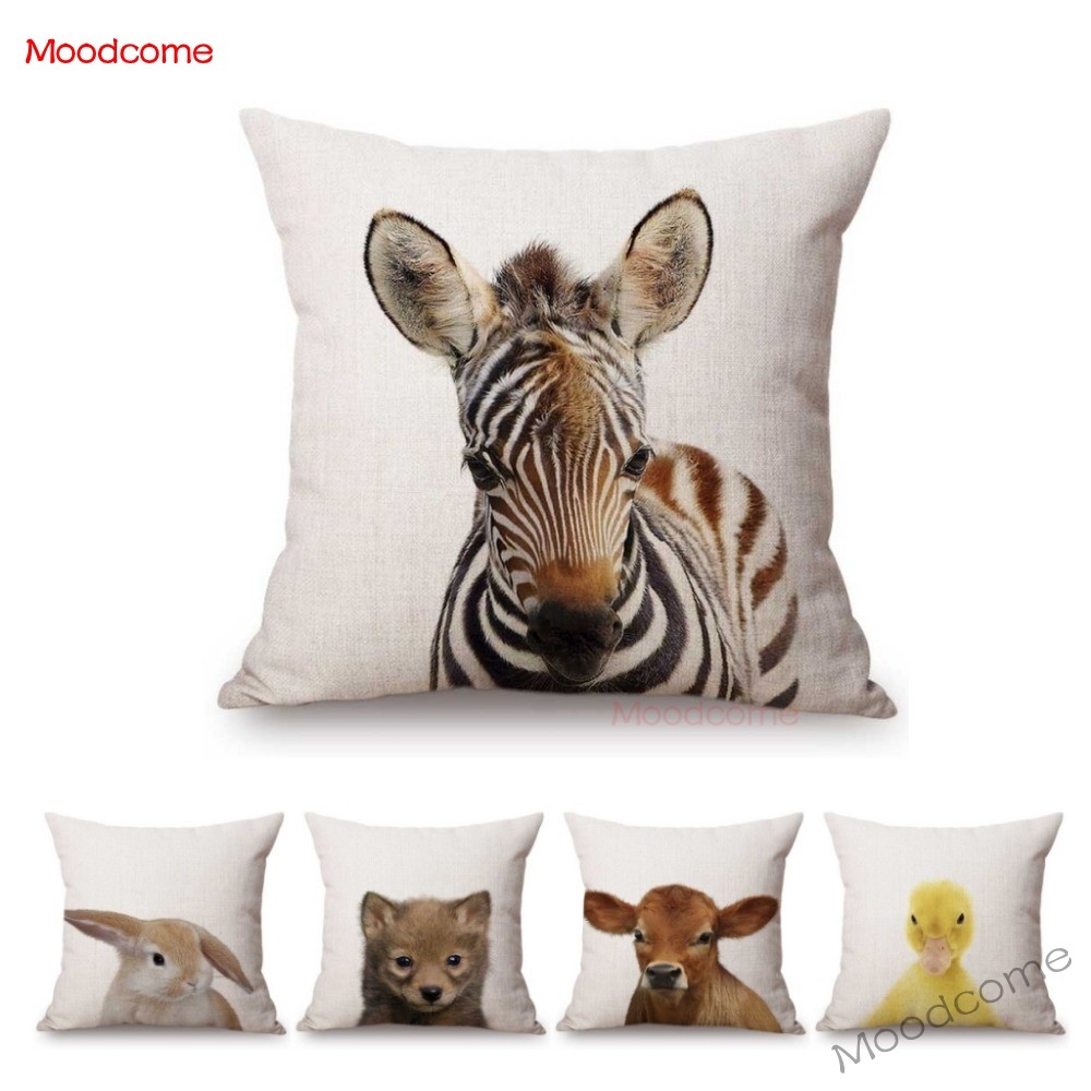 Baby Nursery Pillow - Cute Baby Setting Nursery Art Baby