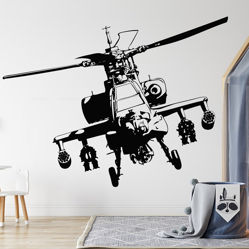Baby Nursery Wall Mural - Helicopter Military Wall Decal Hero Soldier