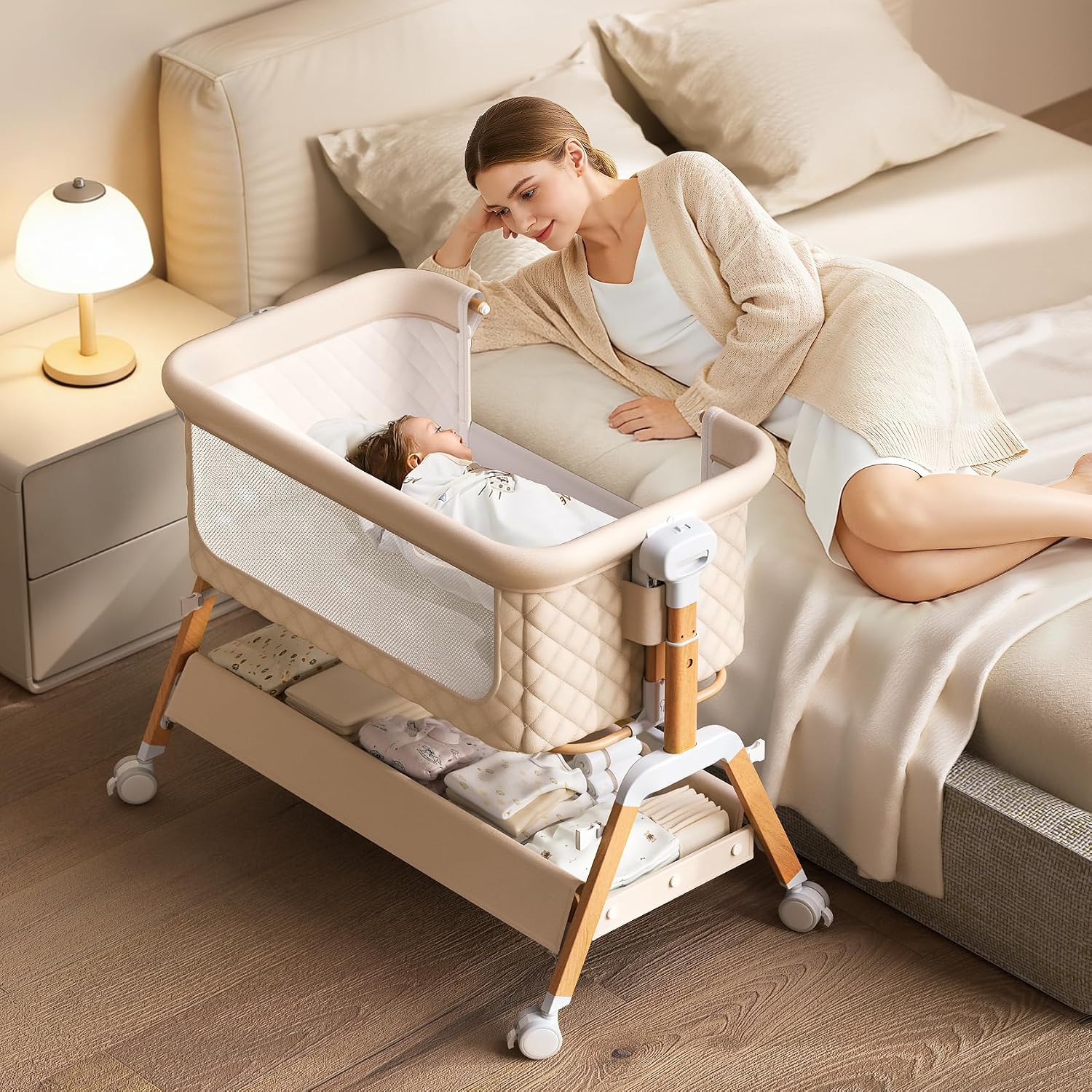 Baby Mattress Waterproof - 3 In 1 Baby Bassinet Bedside