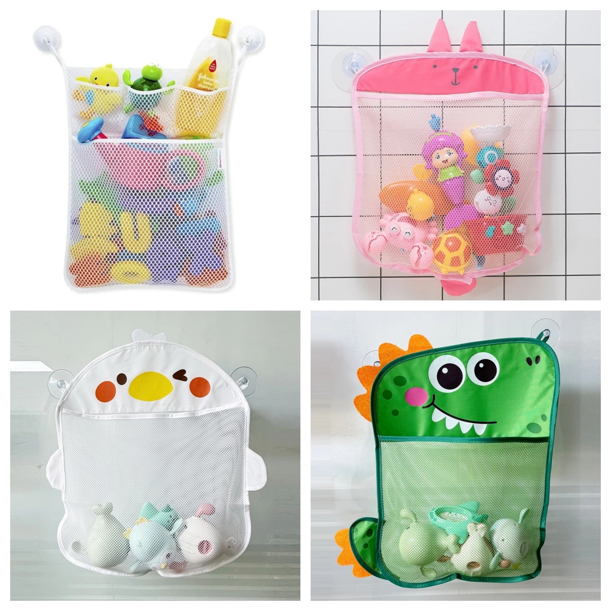 Storage Basket Fabric - Baby Bathroom Mesh Bag Cartoon Animal