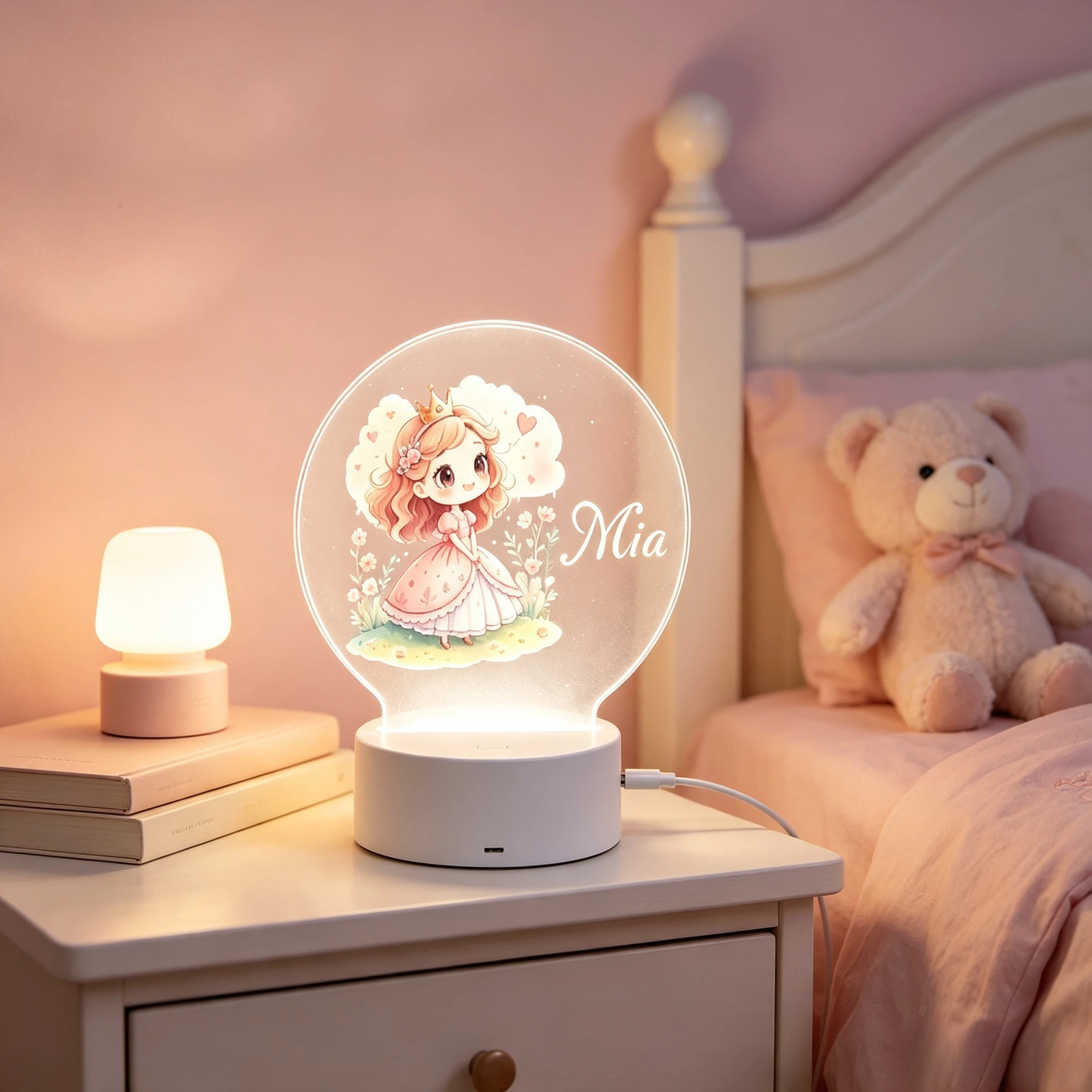 Cute Crown Little Princess Flo - Baby Nursery Lamp review and price