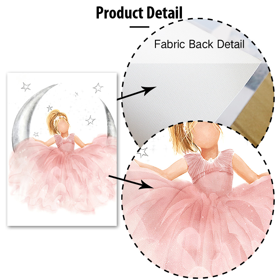Pink Angel Girl Sun Moon Cloud - Baby Nursery Animal Pictures review and price