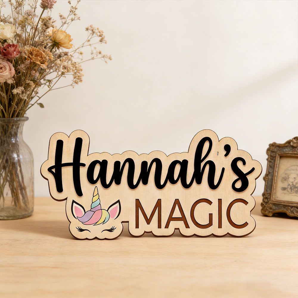 Custom Unicorn Magic Name Door - Baby Nursery Themes Girl review and price