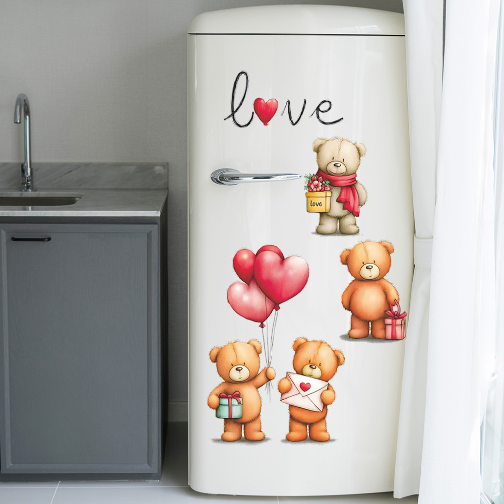 Romantic Cartoon Bear Balloon  - Baby Nursery Vinyl Wall Stickers review and price