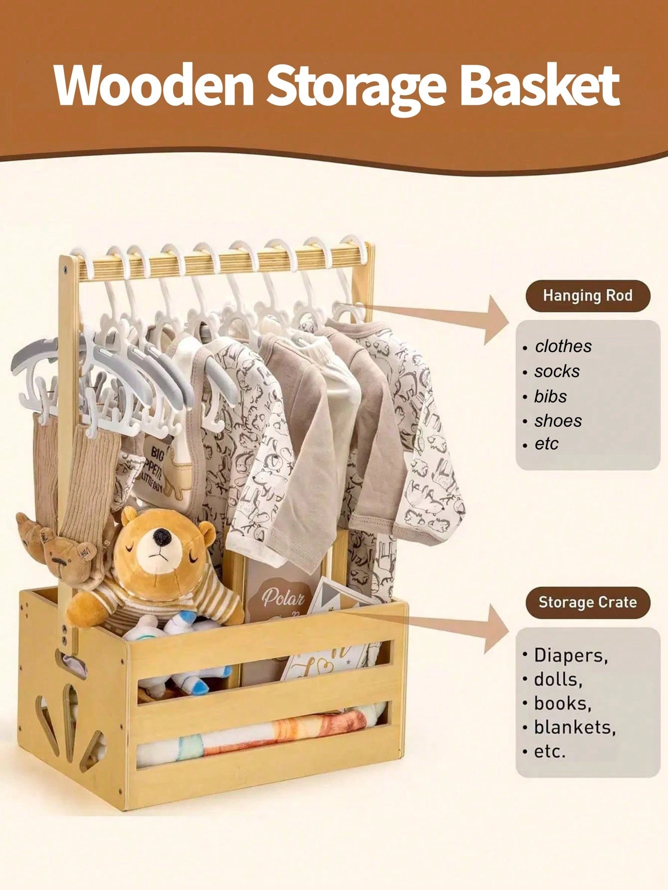 Baby Shower Crate Box With Han - Baby Nursery Unit review and price