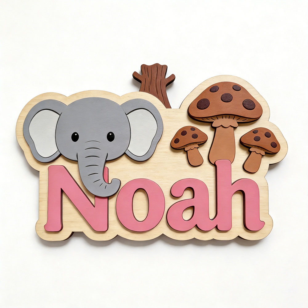 Customizable Cartoon Elephant  - Baby Nursery Themes Girl review and price