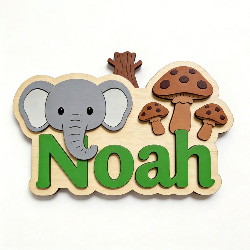 Customizable Cartoon Elephant  - Baby Nursery Themes Girl review and price