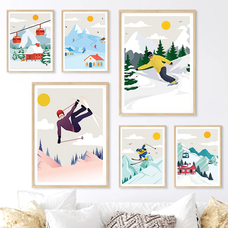 Minimalist Snow Mountain Canva - Baby Nursery Themes Girl review and price