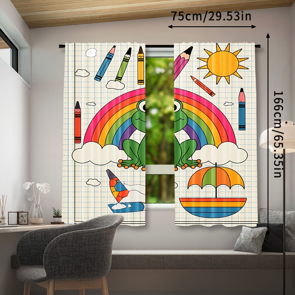 Cute Rainbow Frog Curtain Wind - Baby Nursery Themes Girl review and price