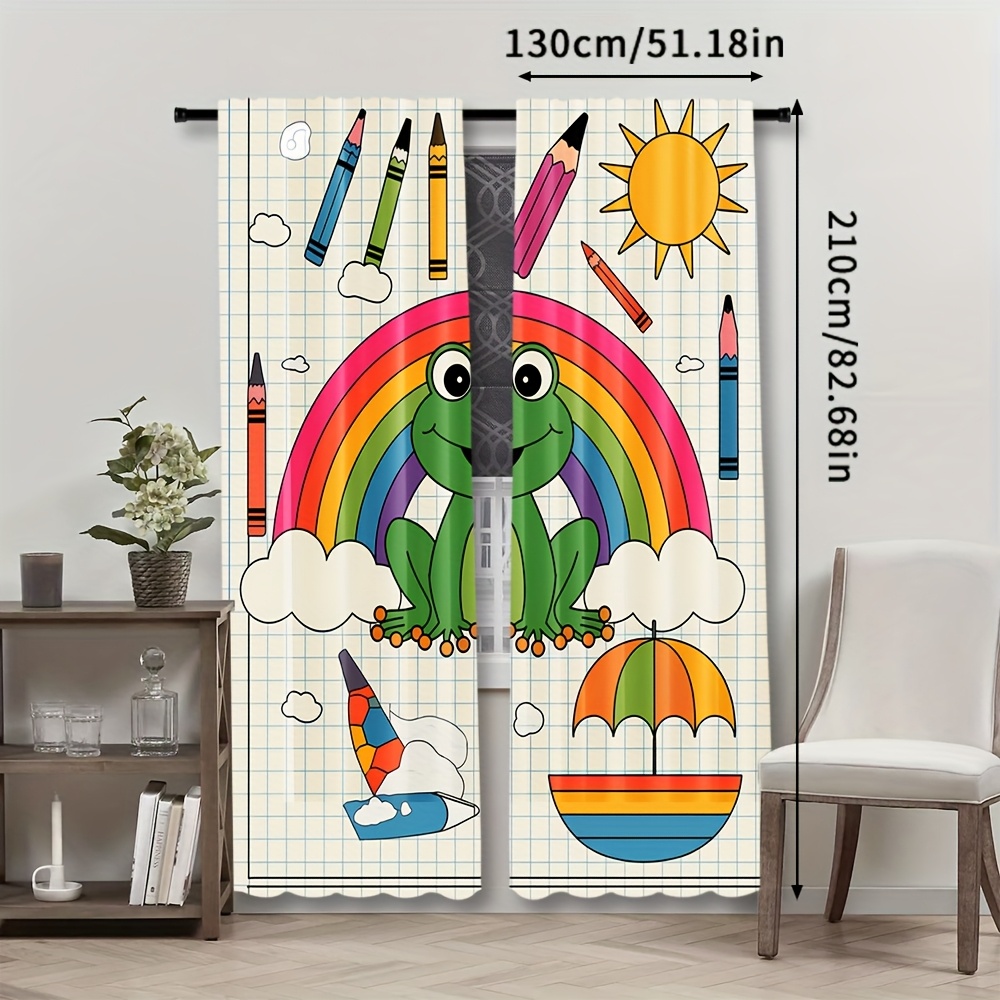 Cute Rainbow Frog Curtain Wind - Baby Nursery Themes Girl review and price