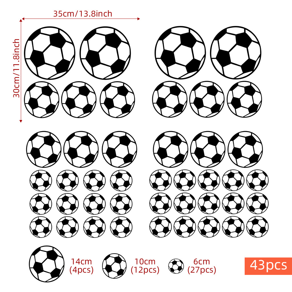 43Pcs Football Wall Stickers F - Baby Nursery Wall Mural review and price
