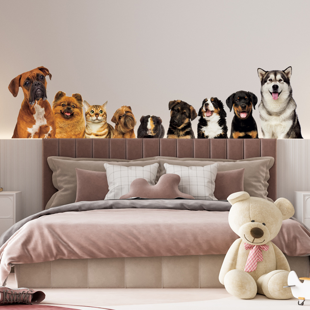 C30# 9 Cute Cats And Dogs Wall - Baby Nursery Wall Mural review and price
