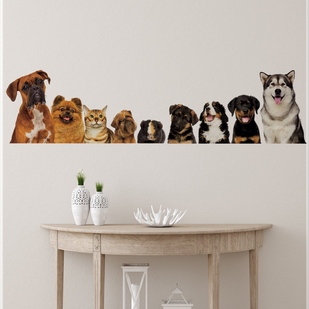 C30# 9 Cute Cats And Dogs Wall - Baby Nursery Wall Mural review and price