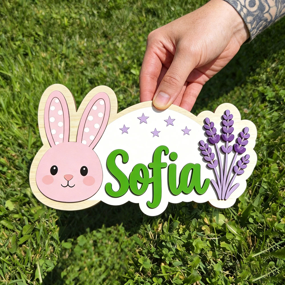 25cm Personalized Pastel Bunny - Baby Nursery Themes Girl review and price