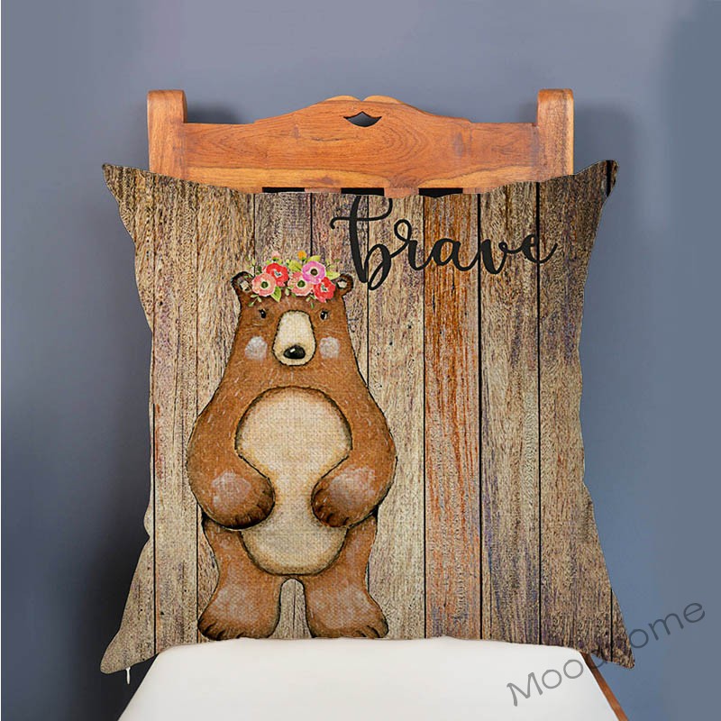 Cute Woodland Animals Wood Tex - Baby Nursery Pillow review and price