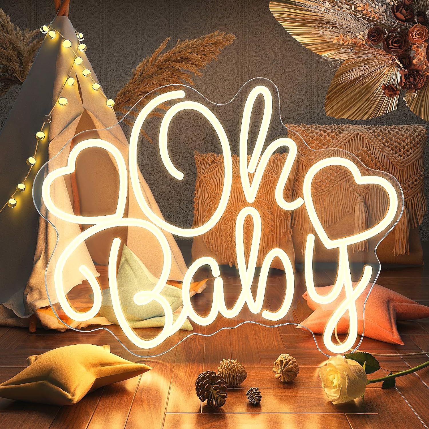 Oh Baby Neon Sign LED Marquee  - Baby Nursery Wall Lights review and price