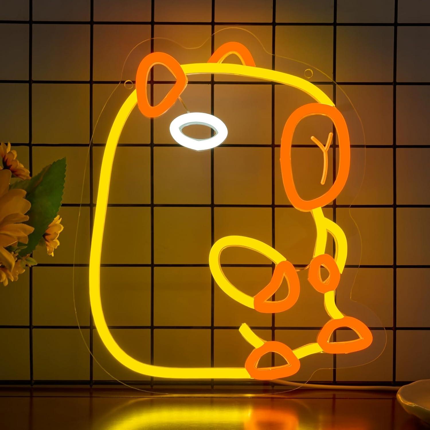 Capybara Neon Sign Dimmable LE - Baby Nursery Wall Lights review and price