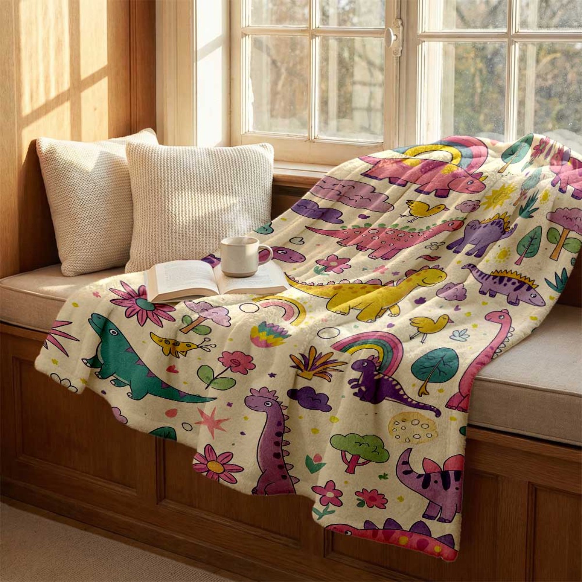 Super Cute Dinosaur Rainbow Th - Baby Nursery Themes Girl review and price