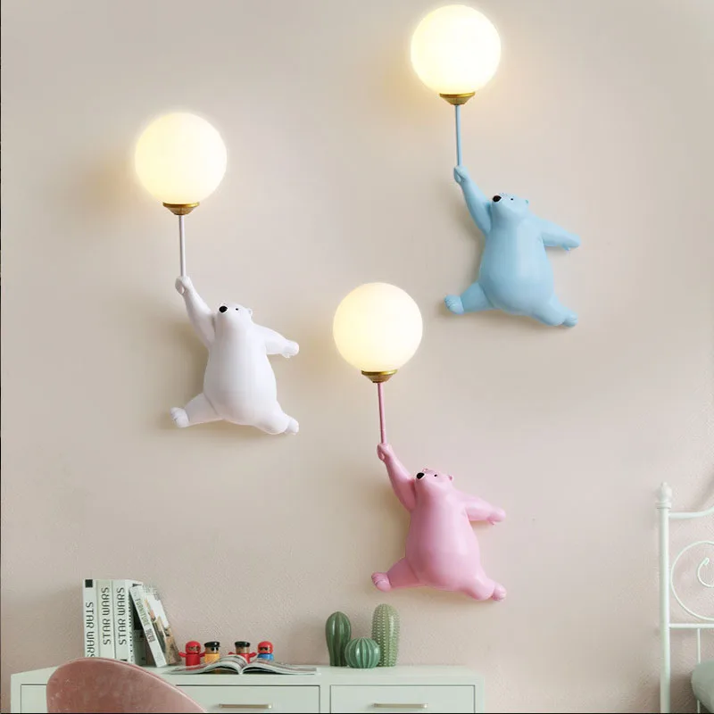 Cartoon Polar Bear LED Sconce  - Baby Nursery Wall Lights review and price