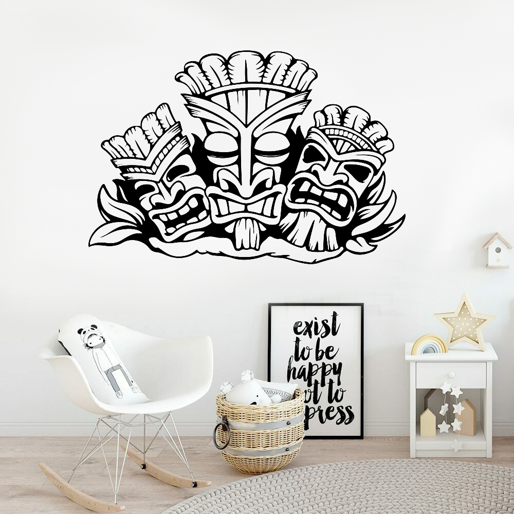 Hawaiian Totem Wall Sticker Al - Baby Nursery Wall Mural review and price