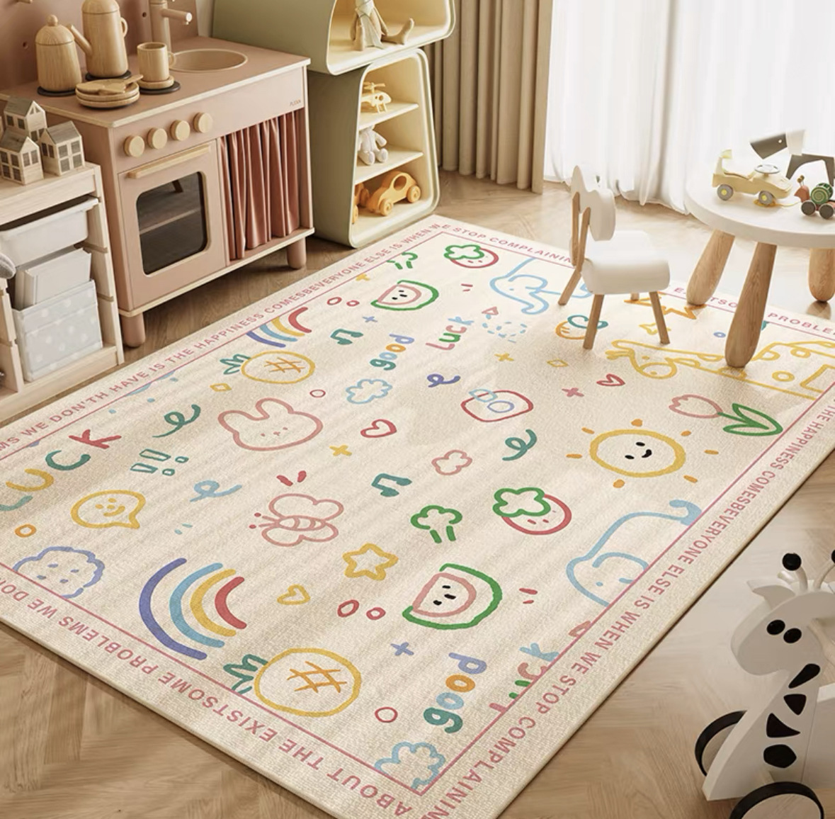 VIKAMA Neutral Cartoon Lion Ba - Soft Rug Nursery review and price