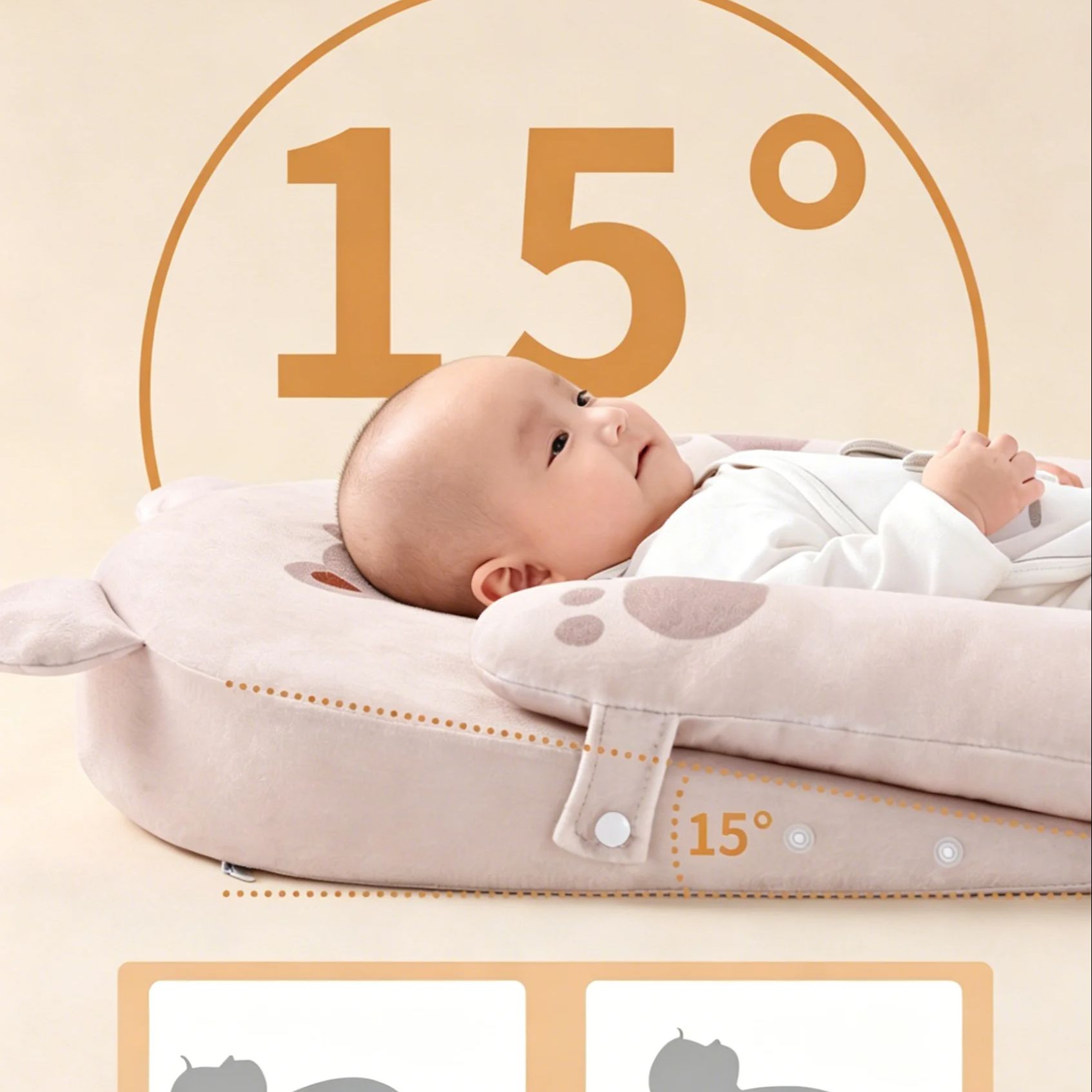 Comfortable Baby Lying Positio - Baby Nursery Pillow review and price