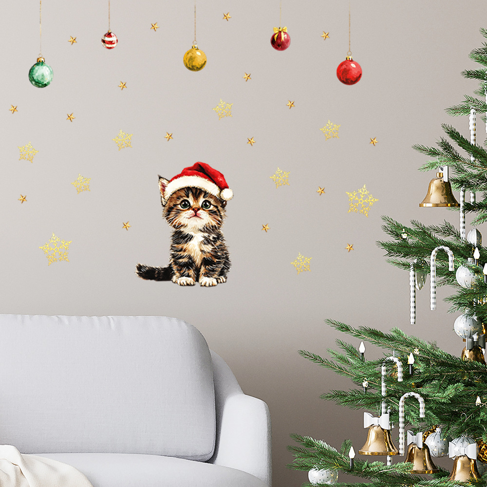 Cute Christmas Pets Wall Stick - Baby Nursery Vinyl Wall Stickers review and price