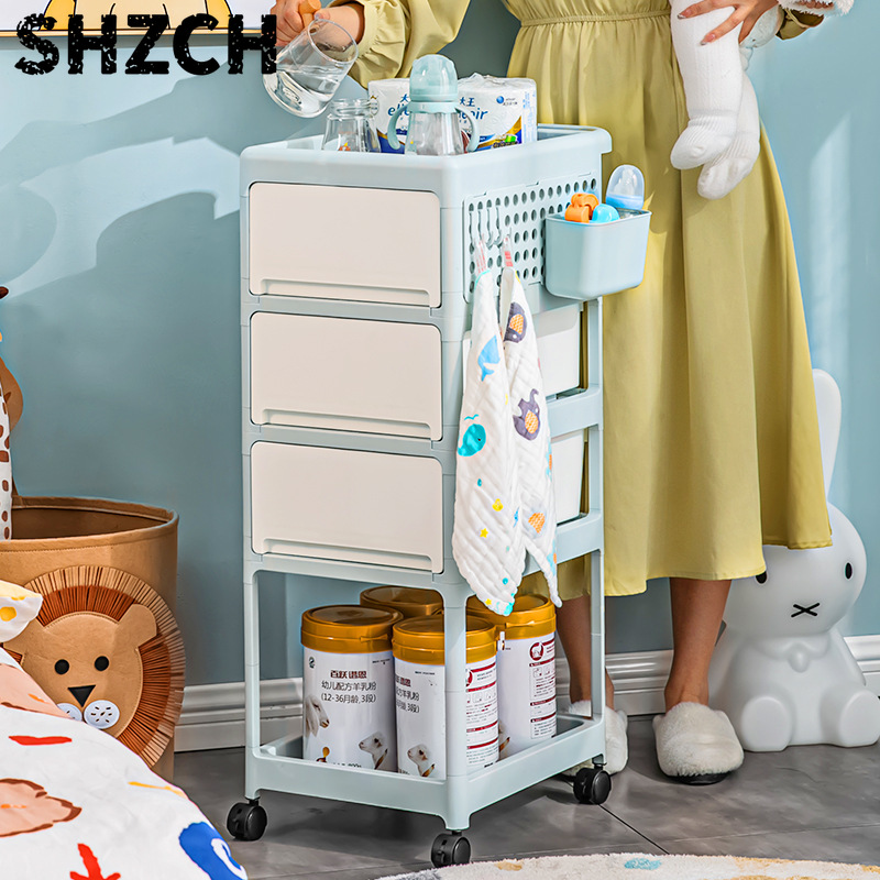 Cream Mobile Storage Cart,Mult - Baby Nursery Cart review and price