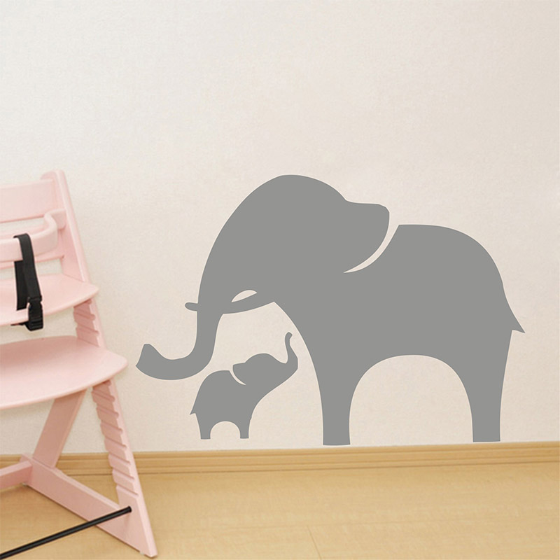 Mama and Baby Elephant Wall De - Baby Nursery Vinyl Wall Stickers review and price