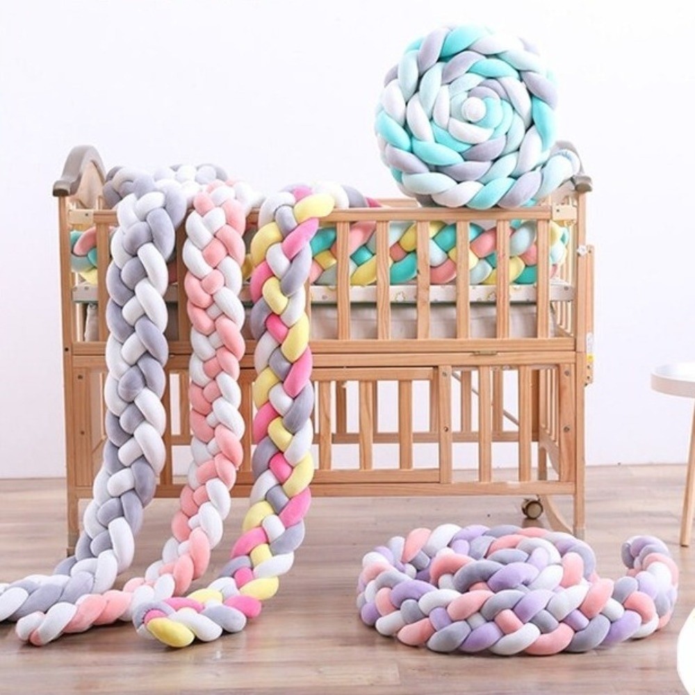 Baby Crib Bumper Handmade Cot  - Baby Nursery Pillow review and price