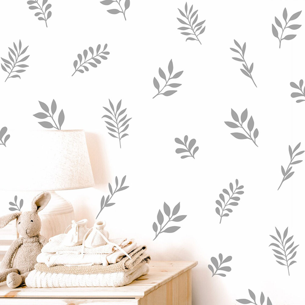 41Pcs Botanical Leaf Wall Stic - Baby Nursery Vinyl Wall Stickers review and price