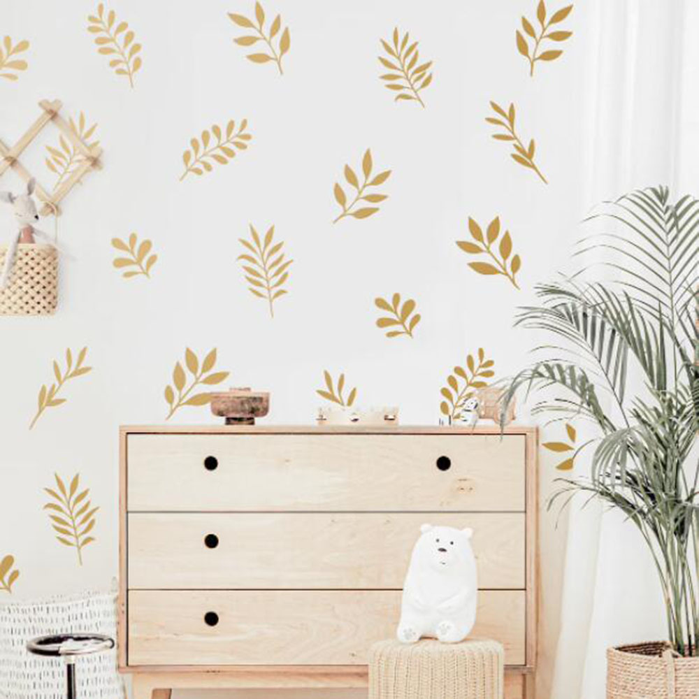 41Pcs Botanical Leaf Wall Stic - Baby Nursery Vinyl Wall Stickers review and price