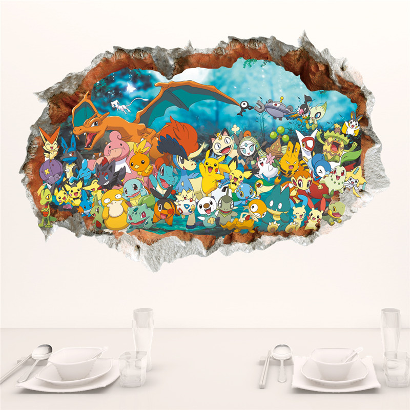 Cartoon Pokémon Pikachu Wall S - Baby Nursery Wall Mural review and price
