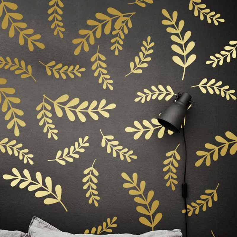 Botanical Leaf Floral Wall Sti - Baby Nursery Vinyl Wall Stickers review and price