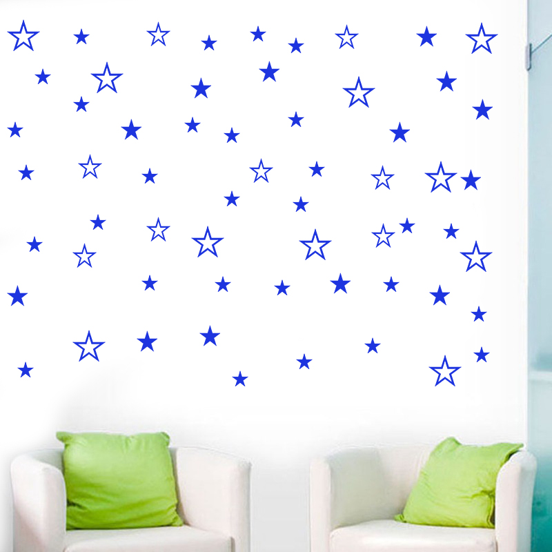 Mixed Size Hollow Solid Stars  - Baby Nursery Wall Mural review and price