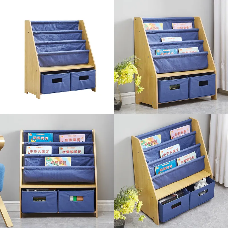 Kids Canvas Bookshelf Layered  - Baby Nursery Unit review and price