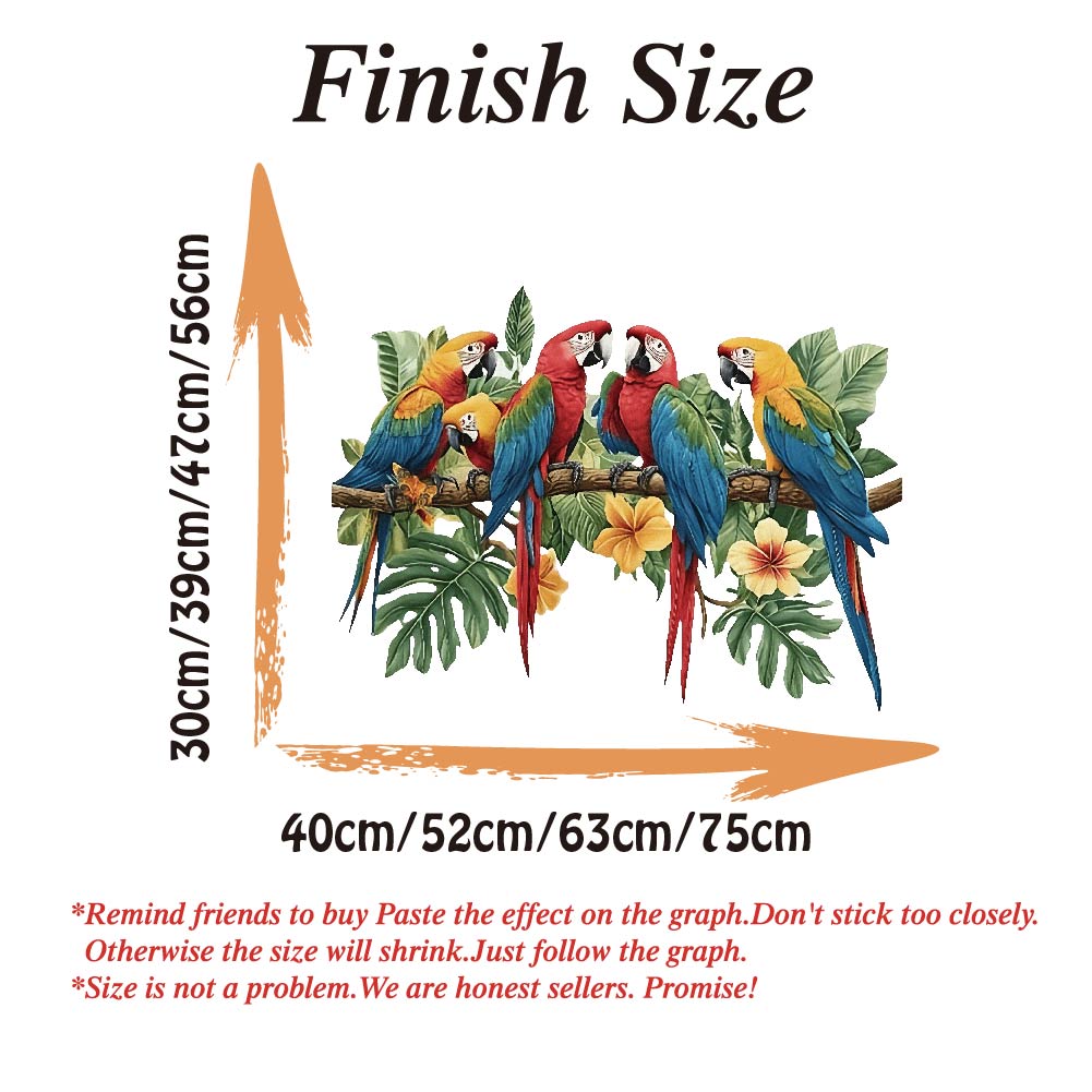 3Pcs Parrots on Branch Wall St - Baby Nursery Wall Mural review and price