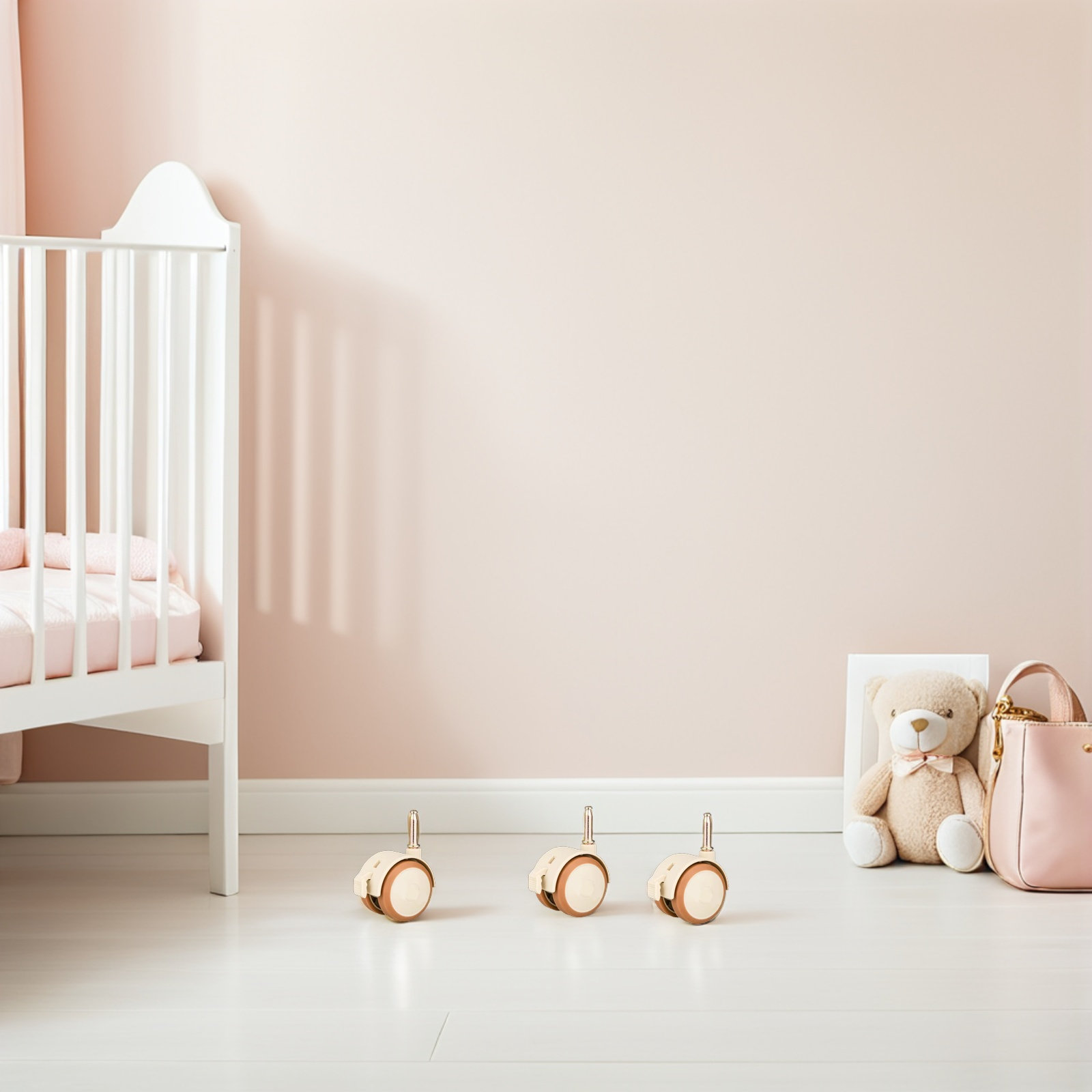 4Pcs Baby Crib Locking Casters - Baby Nursery Cart review and price