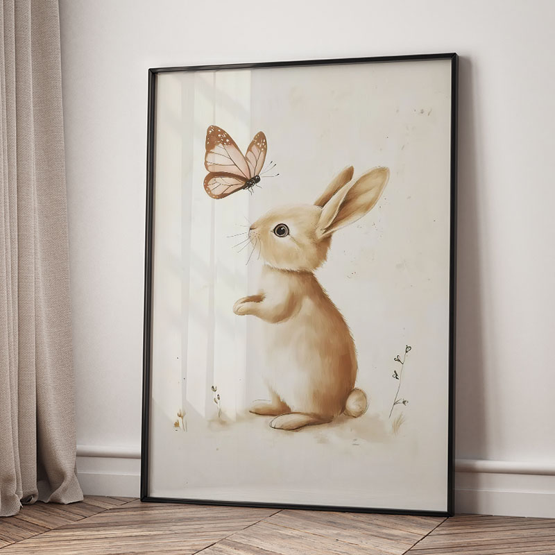 Bear Rabbit Fox Deer Squirrel  - Baby Nursery Animal Pictures review and price