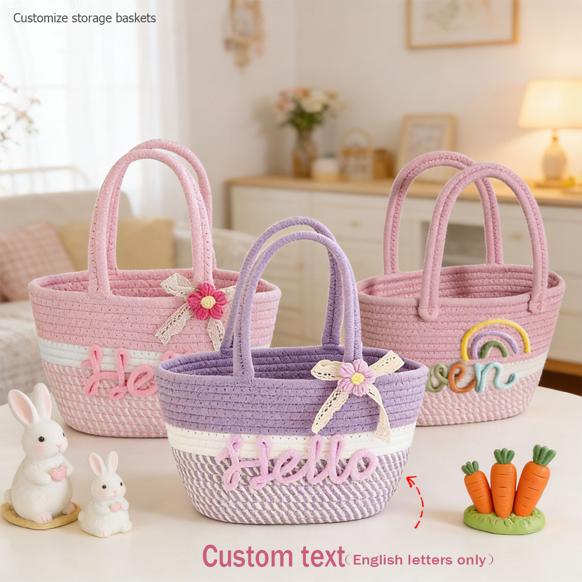 1pc Personalized Braided Cotto - Storage Basket Fabric review and price