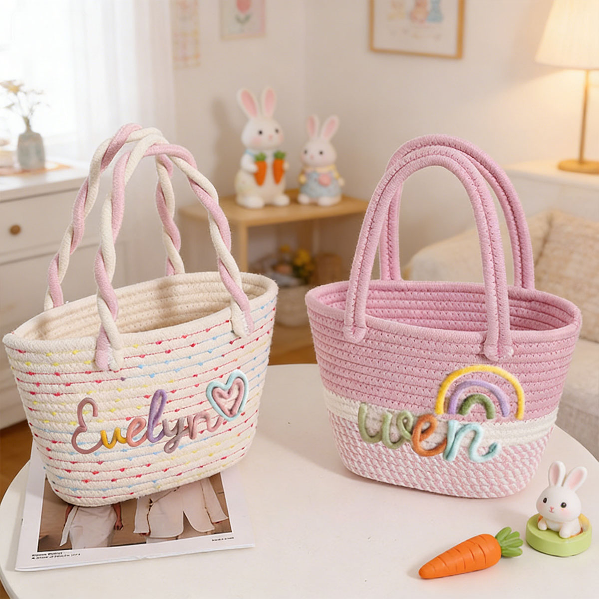 1pc Personalized Braided Cotto - Storage Basket Fabric review and price