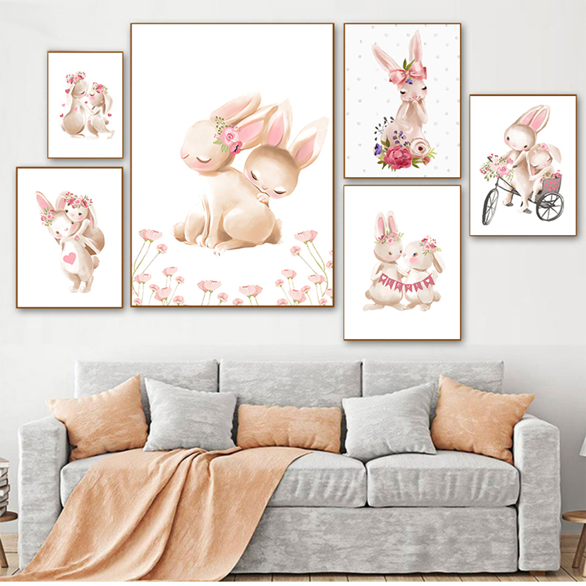 Pink Flowers Cartoon Picture G - Baby Nursery Animal Pictures review and price