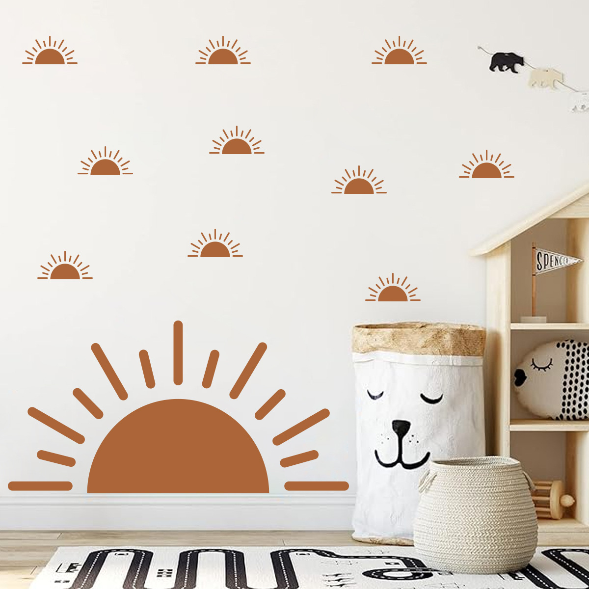 Boho Half Sun Wall Sticker Pee - Baby Nursery Vinyl Wall Stickers review and price