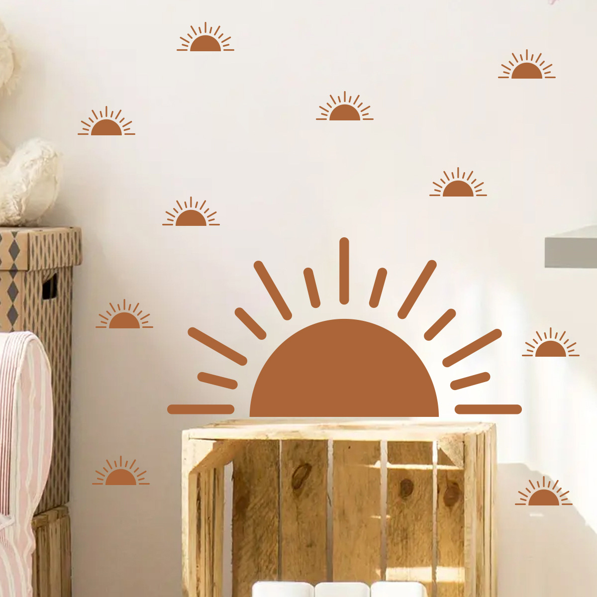 Boho Half Sun Wall Sticker Pee - Baby Nursery Vinyl Wall Stickers review and price
