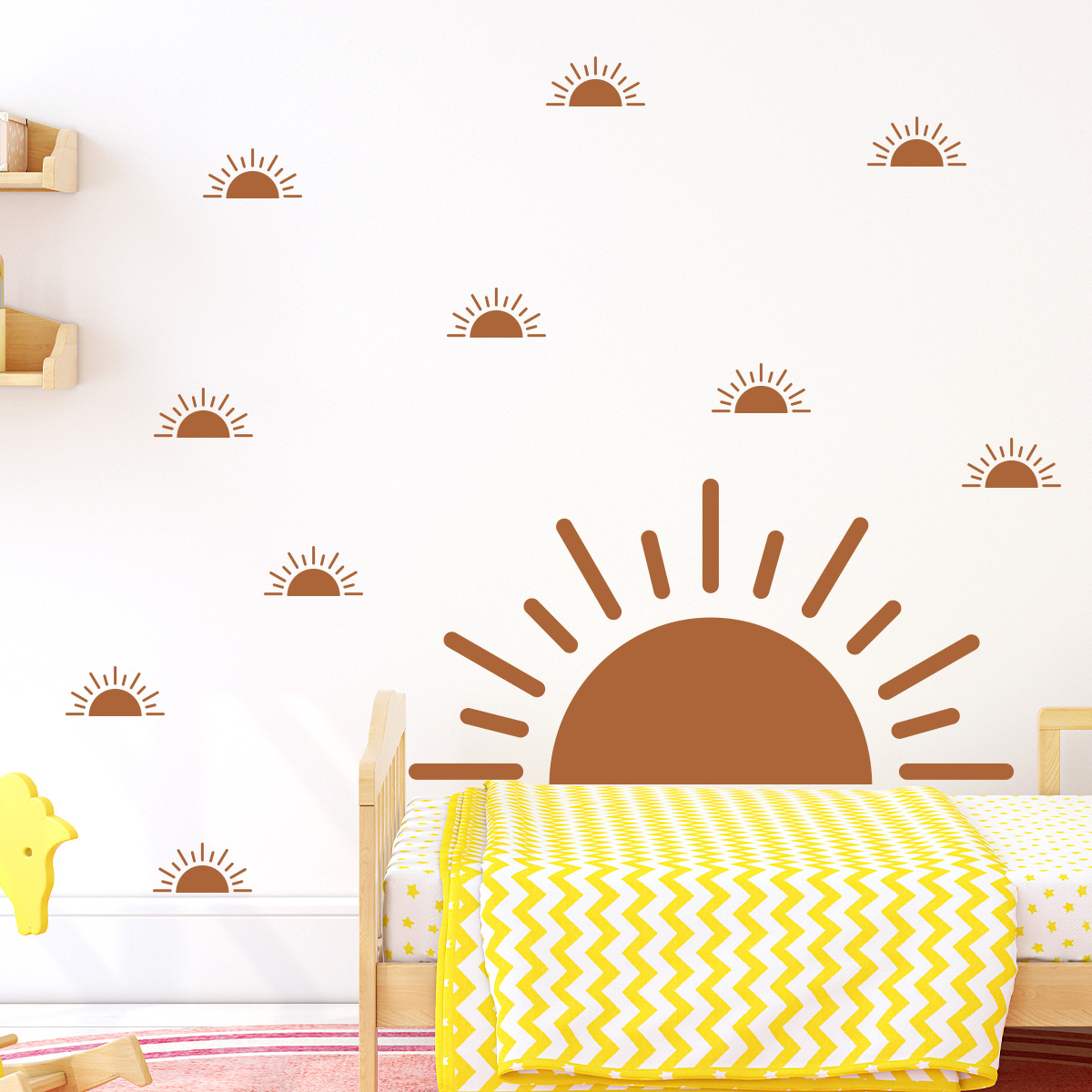 Boho Half Sun Wall Sticker Pee - Baby Nursery Vinyl Wall Stickers review and price